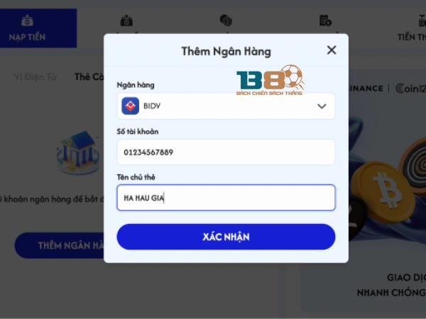 Hướng dẫn nạp tiền B8 an toàn chi tiết 1 nap tien b8